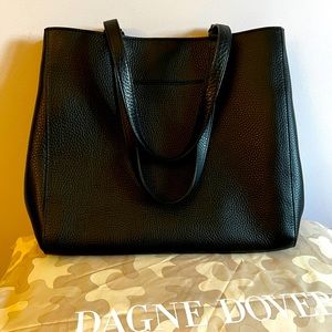 Dagne Dover Large Tote- Black Leather- Barely Used